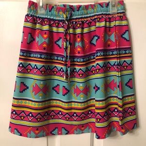 Aztec print skirt